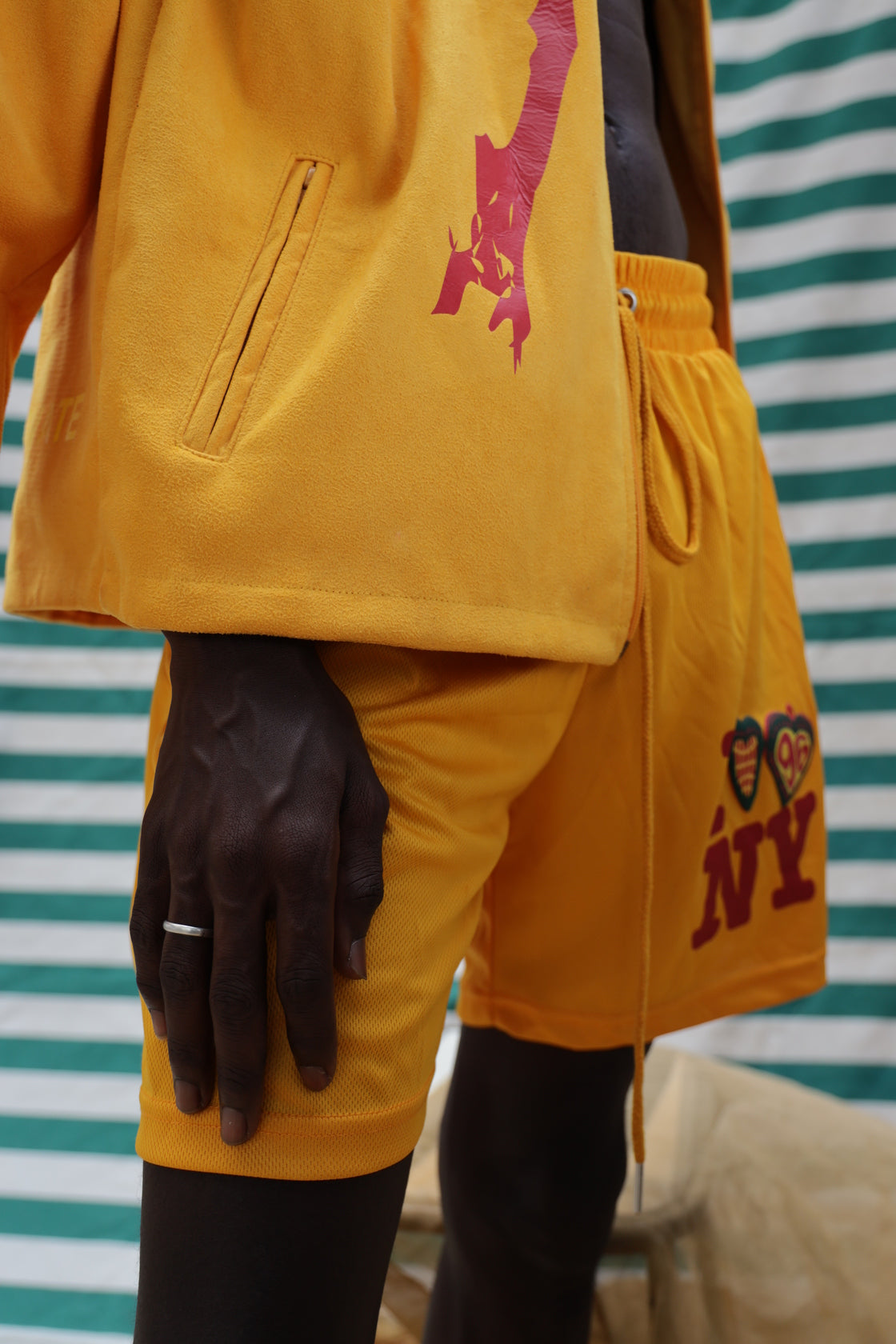 'I LOVE NY' YELLOW SHORTS